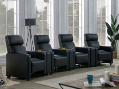 Toohey Black 7 Pc Theater Seating (4R) - Ornate Home
