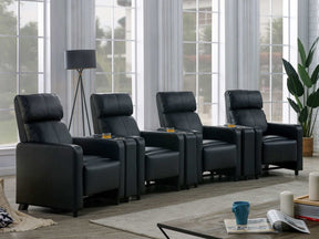 Toohey Black 7 Pc Theater Seating (4R) - Ornate Home