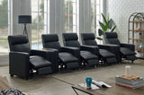 Toohey Black 7 Pc Theater Seating (5R) - Ornate Home