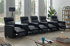 Toohey Black 7 Pc Theater Seating (5R) - Ornate Home