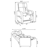 Toohey Black 7 Pc Theater Seating (5R) - Ornate Home