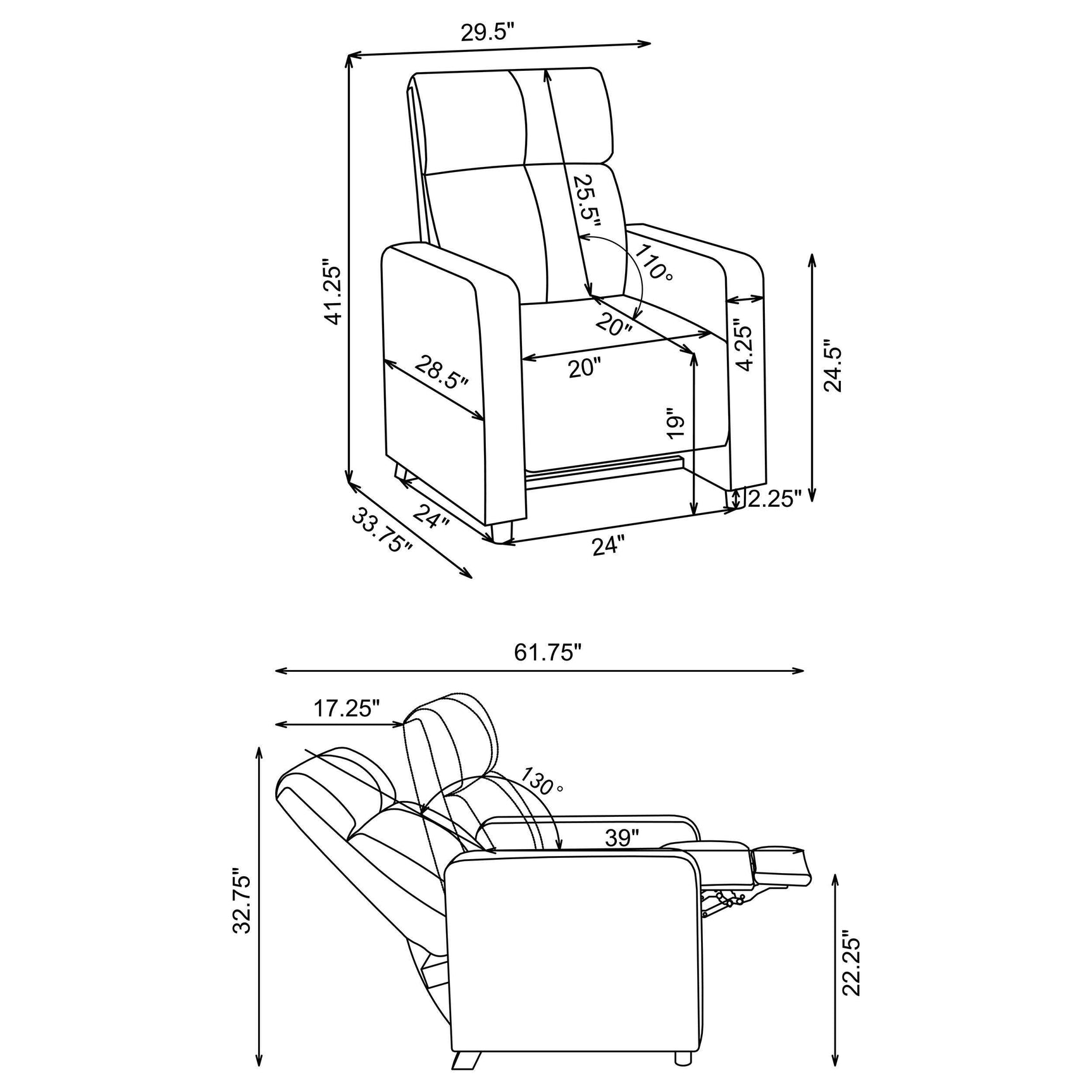 Toohey Black 7 Pc Theater Seating (5R) - Ornate Home