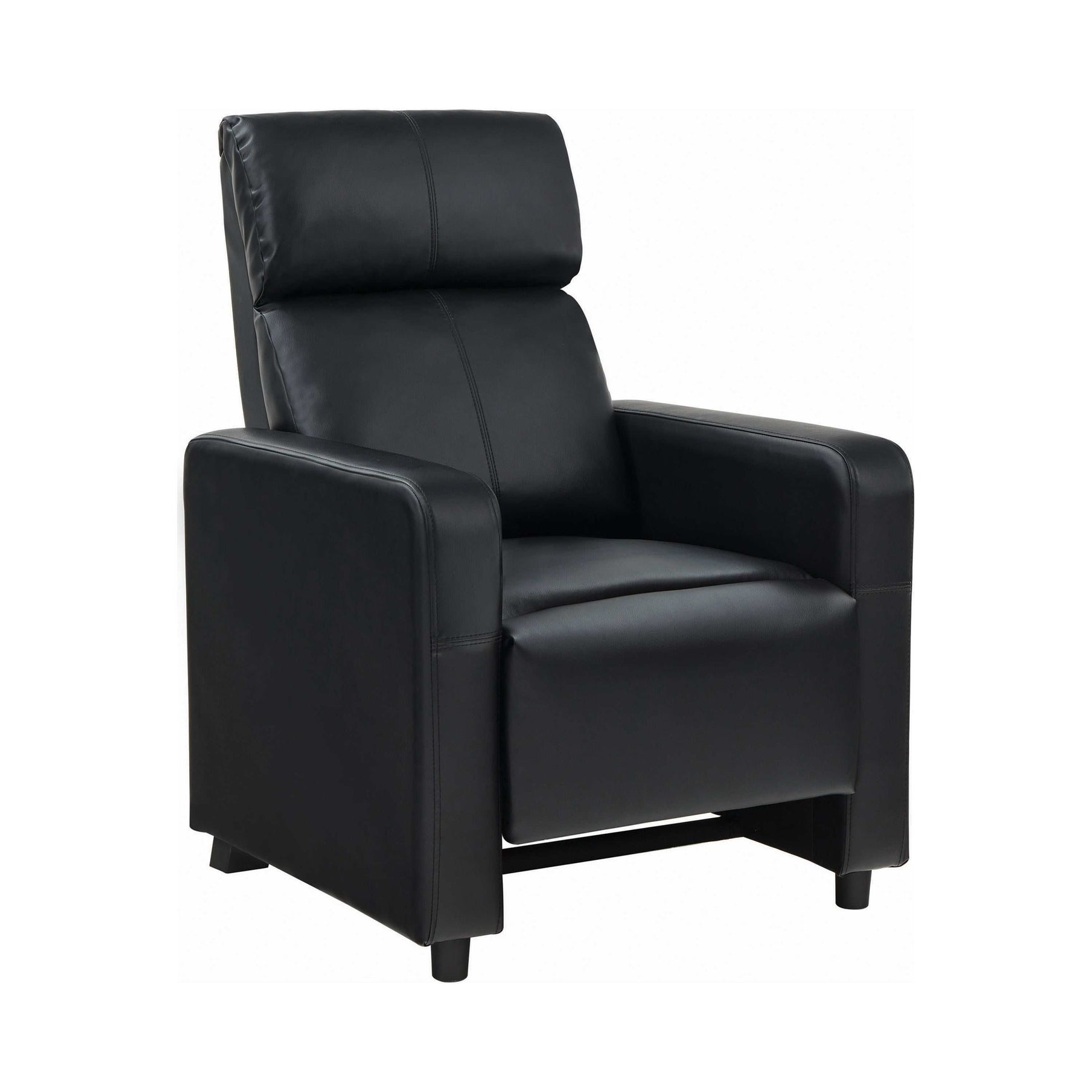 Toohey Black Push-Back Recliner - Ornate Home