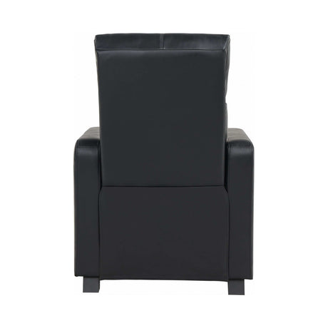 Toohey Black Push-Back Recliner - Ornate Home