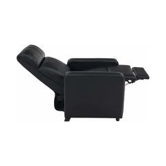 Toohey Black Push-Back Recliner - Ornate Home