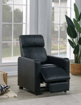 Toohey Black Push-Back Recliner - Ornate Home