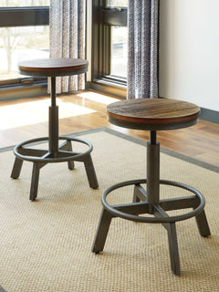 Torjin Brown & Gray Counter Height Bar Stool (Set of 2) - Ornate Home