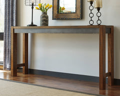Torjin Brown/Gray Counter Height Long Dining Table - Ornate Home