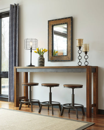 Torjin Brown/Gray Counter Height Long Dining Table - Ornate Home