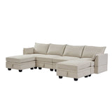 Torrey  Modern Modular Sectional Sofa Beige - Ornate Home