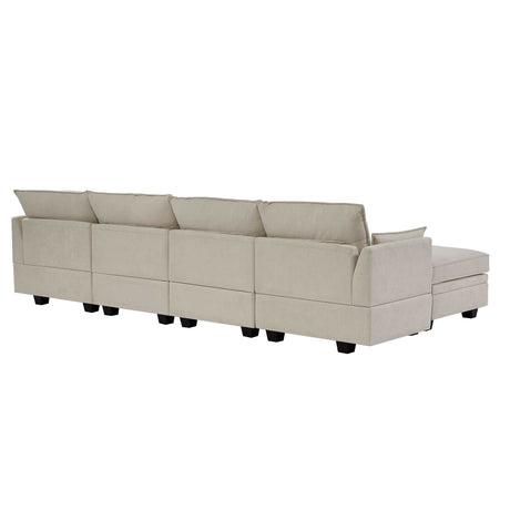 Torrey  Modern Modular Sectional Sofa Beige - Ornate Home
