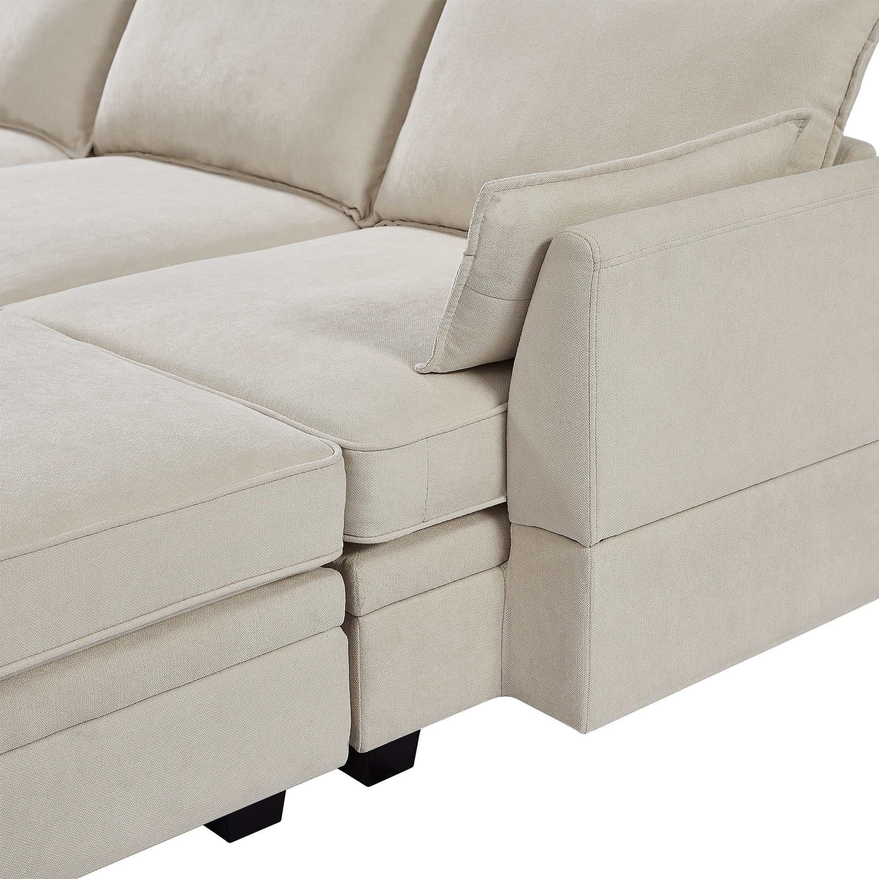 Torrey  Modern Modular Sectional Sofa Beige - Ornate Home