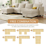Torrey  Modern Modular Sectional Sofa Beige - Ornate Home