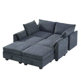 Torrey  Modern Modular Sectional Sofa Gray - Ornate Home