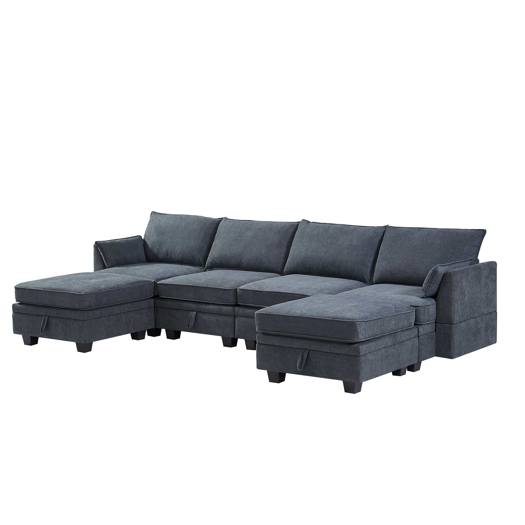 Torrey  Modern Modular Sectional Sofa Gray - Ornate Home