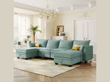 Torrey  Modern Modular Sectional Sofa Light Green - Ornate Home