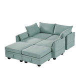Torrey  Modern Modular Sectional Sofa Light Green - Ornate Home