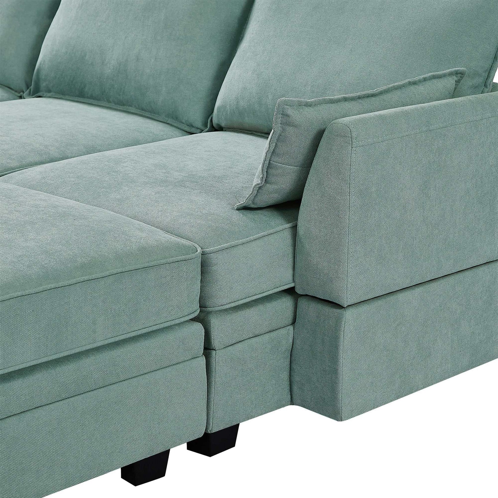 Torrey  Modern Modular Sectional Sofa Light Green - Ornate Home