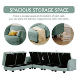 Torrey  Modern Modular Sectional Sofa Light Green - Ornate Home