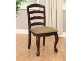 Townsville Dark Walnut & Tan Side Chair (Set of 2) - Ornate Home