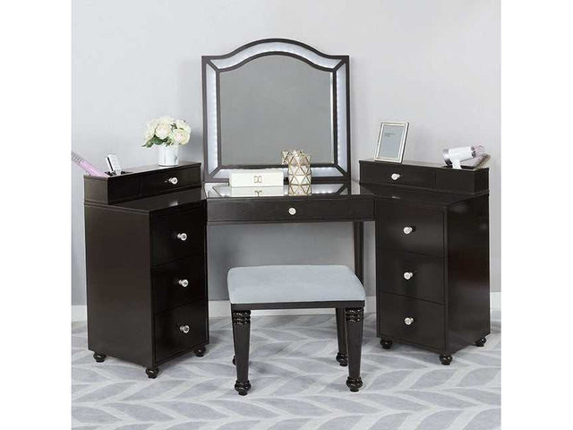 Tracie Obsidian Gray Vanity Set - Ornate Home