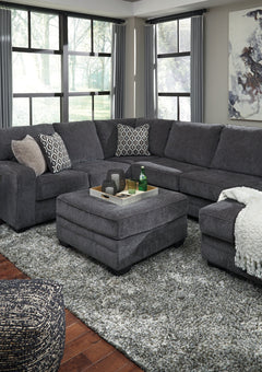 Tracling Slate Oversized Ottoman - Ornate Home