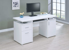 Tracy White Computer Desk - Ornate Home