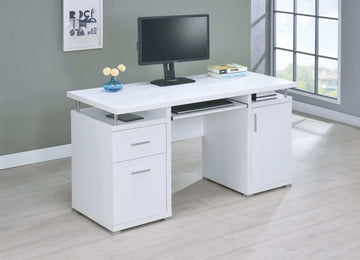 Tracy White Computer Desk - Ornate Home