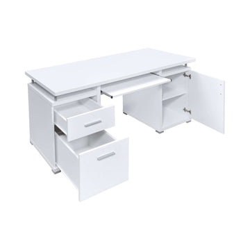 Tracy White Computer Desk - Ornate Home
