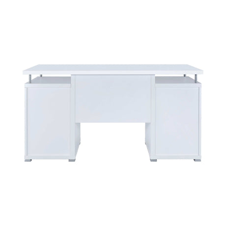 Tracy White Computer Desk - Ornate Home