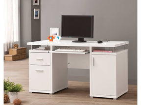 Tracy White Computer Desk - Ornate Home