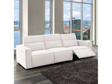 Treharris White Power Reclining Sofa - Ornate Home