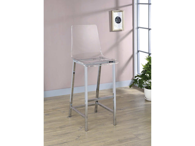 Trent Chrome & Clear Acrylic Bar Stools (Set Of 2) - Ornate Home