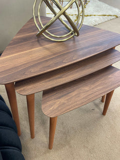 Trio Walnut Nesting Table (Set of 3) - Ornate Home