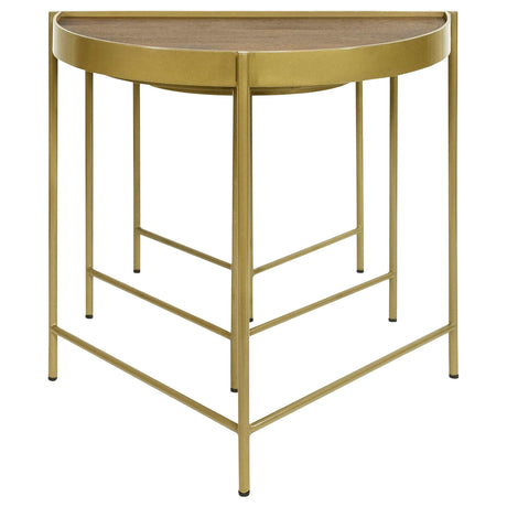 Tristen Brown / Gold 3 Pc Nesting Table - Ornate Home
