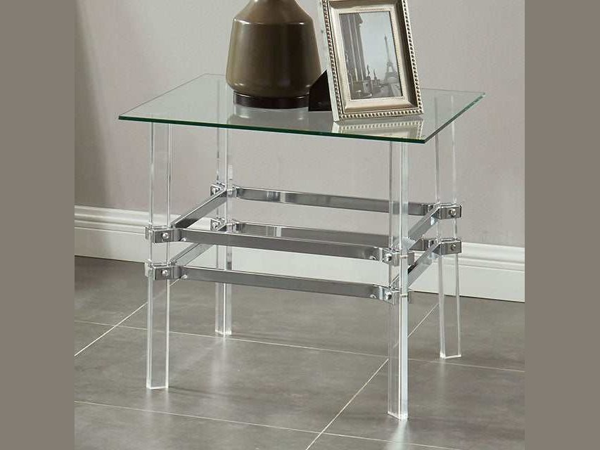Trofa Chrome End Table - Ornate Home