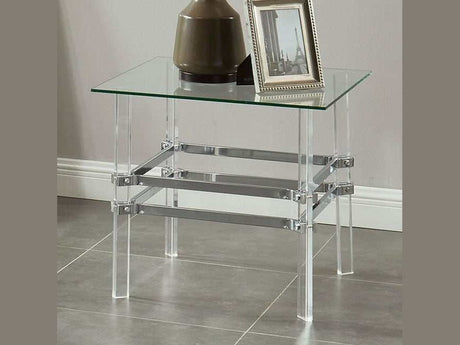 Trofa Chrome End Table - Ornate Home