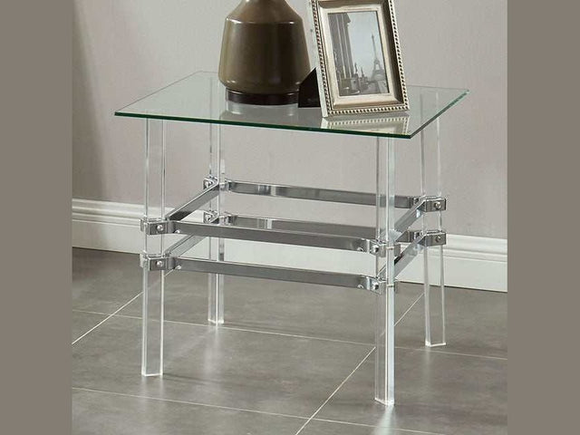 Trofa Chrome End Table - Ornate Home