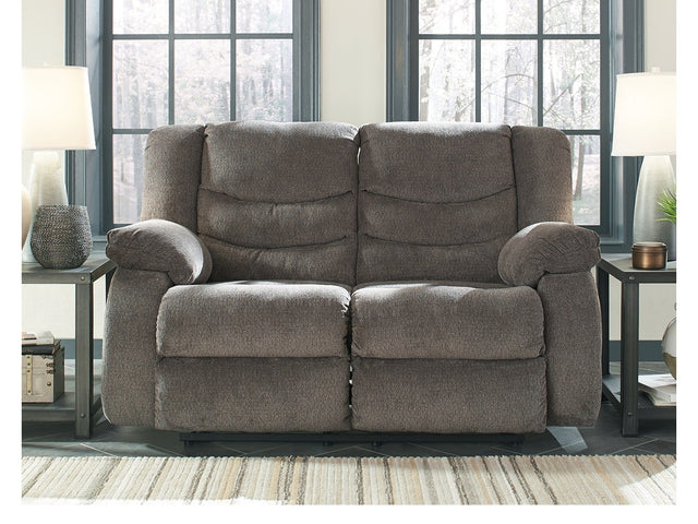 Tulen Gray Manual Reclining Loveseat - Ornate Home