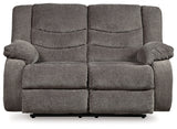 Tulen Gray Manual Reclining Loveseat - Ornate Home