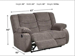 Tulen Gray Manual Reclining Sofa & Loveseat - Ornate Home