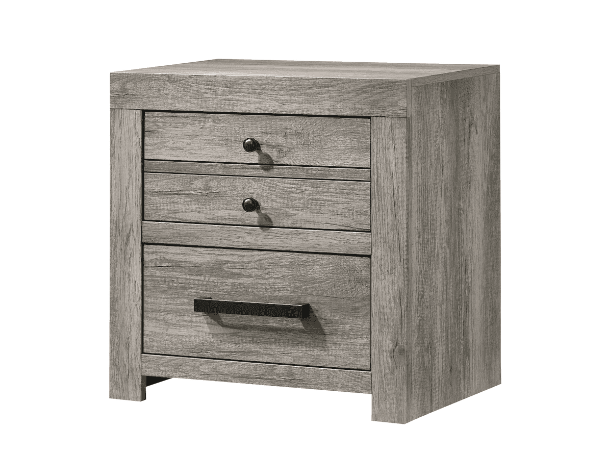 Tundra Gray Nightstand - Ornate Home