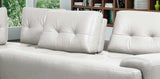 Turano Pearl White Leather Sectional Sofa - Ornate Home