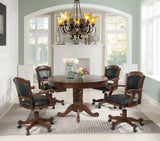 Turk Black And Tobacco Game Chair /w Casters - Ornate Home