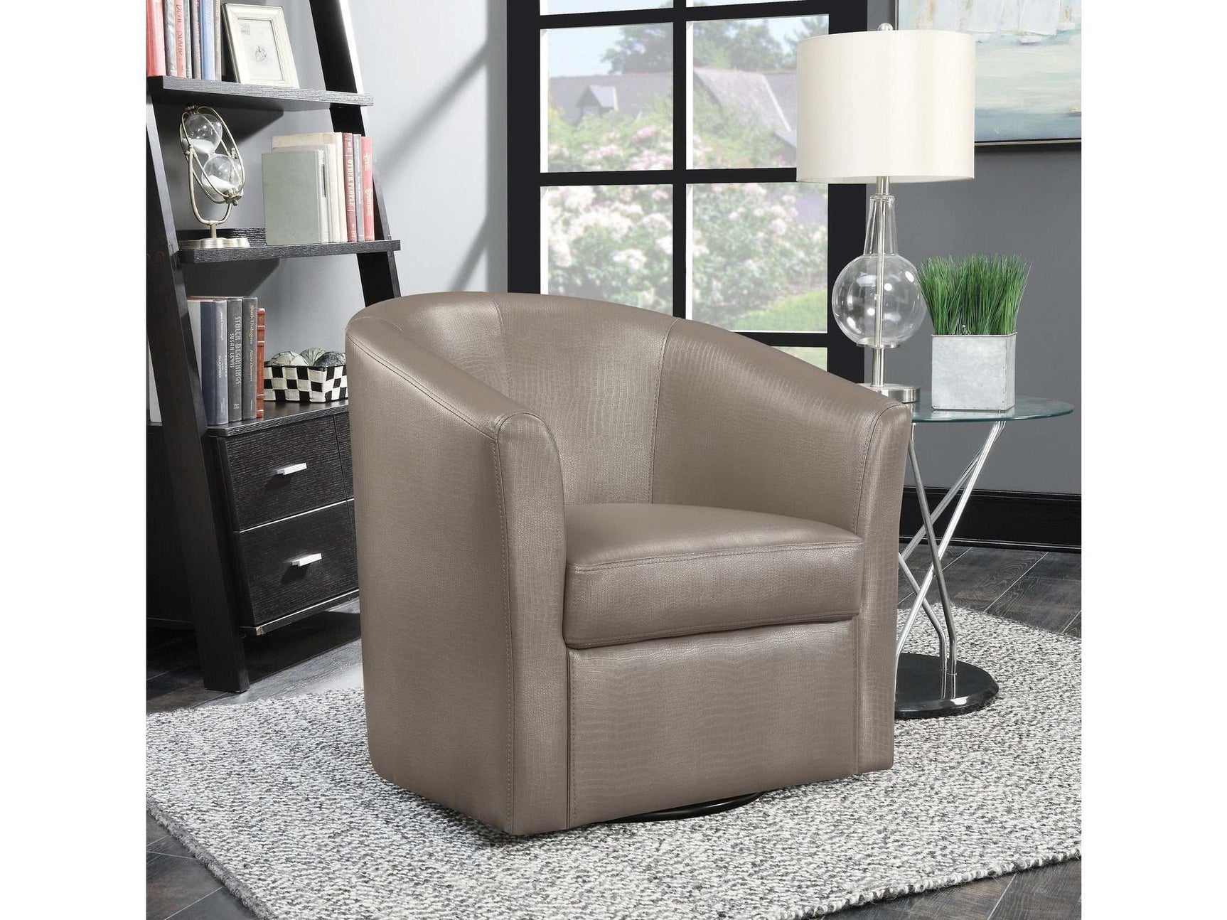 Turner Champagne Accent Swivel Chair - Ornate Home