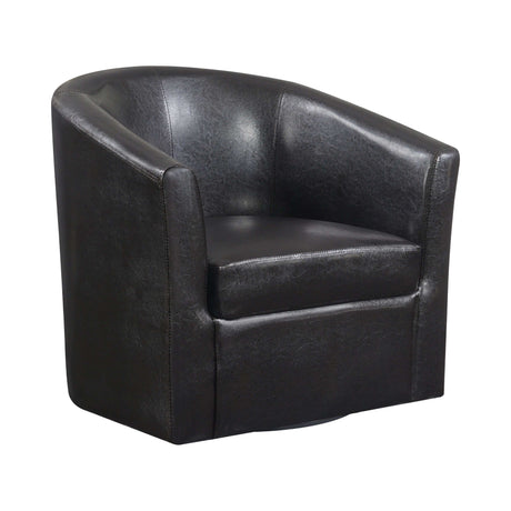 Turner Dark Brown Accent Swivel Chair - Ornate Home