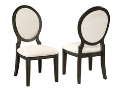 Twyla Cream / Dark Cocoa Side Chair (Set of 2) - Ornate Home