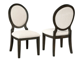 Twyla Cream / Dark Cocoa Side Chair (Set of 2) - Ornate Home