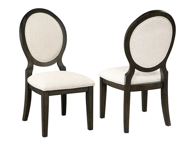 Twyla Cream / Dark Cocoa Side Chair (Set of 2) - Ornate Home