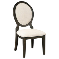 Twyla Cream / Dark Cocoa Side Chair (Set of 2) - Ornate Home